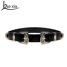 Fashion Female Vintage Strap Metal Pin Buckle Jean Designer Leather Belt For Women Genuine leather strap casual black belt 2024 - buy cheap