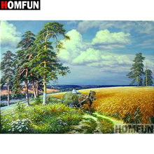 Homfun pintura completa quadrada/redonda 5d diy diamante "paisagem" bordado ponto de cruz 5d decoração de casa a16387 2024 - compre barato