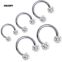 JUNLOPWY Stainless Steel Nose Rings Septum Body Piercing Jewelry 16g Ear Stud Tragus Earring Pircing Cartilage Mix 5 Sizes 30pcs 2024 - buy cheap
