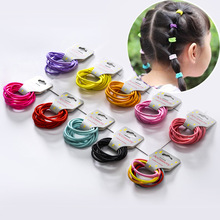 New Fashion12 Colors 10Pcs/Card 3cm Child Rubber Bands Hair Accessories Wholesale Candy Colors Hair Elastics For Girls Kids 2024 - buy cheap