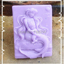 Novo estilo sereia sabão molde de silicone, molde de silicone para a arte sabão fragrância, suave silione soap mold 2024 - compre barato