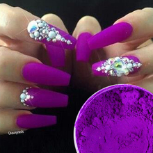 1pcs Fluorescent Nail Glitter Purple Nail Art Chrome Pigment Neon Powder Nail Decoration Manicure Dust Pigment Accessory BEYE01 2024 - buy cheap