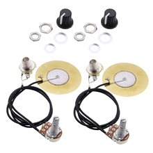 2pc 50mm Guitar Pickup Piezo Transducer Prewired Amplifier with Output Jack 2024 - buy cheap