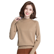 New Spring Autumn Large Size Women's Knitted Sweater Costumes Pullover Solid Casual Winter Bottoming Female Mujer Turtleneck 2024 - buy cheap