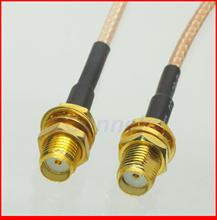 5pcs/lot SMA female to SMA female nut bulkhead straight RG316 cable pigtail 50cm 2024 - buy cheap