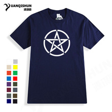 Five-pointed Star Pattern T Shirt 16 Colors Men Casual Short Sleeve T-Shirts Punk Gothic Pentagram Print Tops Tee Hip Hop Unisex 2024 - buy cheap