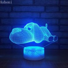 Lámpara de mesa 3D con forma de perro para niños, luz de noche variable, 7 colores, decoración del hogar, regalos de navidad 2024 - compra barato