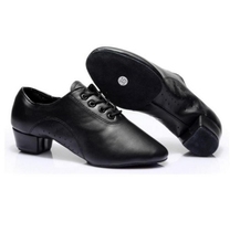 Discount New Arrival Men's Black High Heel Modern Samba Salsa Tango Ballroom Shoes Men / Latin Dance Shoes Men 2024 - buy cheap