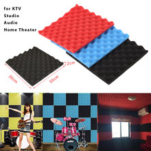 Звукоизолированные плитки, пенная наклейка, черный, красный, синий, 30*30 см, Звукопоглощающая плитка, KTV, офисное звукопоглощающее украшение 2024 - купить недорого