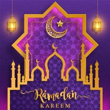 Laeacco cenários muçulmano, mesquita kareem, estrela, lua, lanternas, festivais, festa, fotografia, planos de fundo 2024 - compre barato