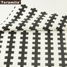 Ткань Teramila, 100% хлопчатобумажная ткань, домашний текстиль, лоскутное шитье, лоскутное шитье, черное перекрестное украшение, ткань для рукоделия 2024 - купить недорого