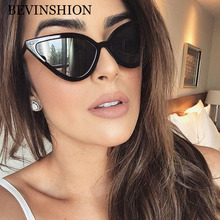 Brand Vintage Triangle Sun Glasses Female Metal Cat Eye Sunglasses Women Sexy Retro Glasses Shades New Arrival 2018 Party Oculos 2024 - buy cheap