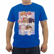 Летняя Мужская хлопковая футболка с коротким рукавом, модная футболка Bangtan для мальчиков, топы с круглым вырезом, Повседневная футболка, футболки в стиле хип-хоп, уличная одежда 2024 - купить недорого