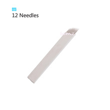 10PCS 12 pin Tattoo Needles Eyebrow Permanent Makeup Tattoo Blade For 3D Embroidery Manual Microblading Pen 2024 - buy cheap