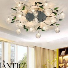 new design luxury crystal ceiling chandelier light Plated Silver Green LED Ceiling Lamp Chandelier for the kitchen Living room 2024 - buy cheap