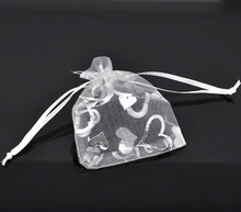 Женские сумки для ювелирных изделий, прямоугольные белые серьги с рисунком сердца, ожерелье, подарочная упаковка для ювелирных изделий, 9 см x 7 см, 4 шт. 2024 - купить недорого