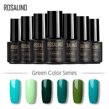 ROSALIND Gel 1S 7ML Pure Color Green Color Series Soak-Off Vernis Semi Permanent UV LED Manicure Glitter Lacquer gel Varnishes 2024 - buy cheap
