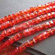 4mm Glass crystal beads Loose Cube  Square Red AB  Jewelry accessoires 2024 - buy cheap