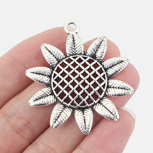 4PCS Antique Large Hollow Sun Flowers Charms Pendants for Necklace Making Jewelry Findings 44mm 2024 - buy cheap