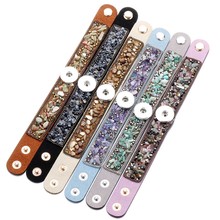 2020 Fashion 18mm Snap Button Bracelets Rhinestone Leather Velvet Bracelet Fit 18mm Snap Buttons Jewelry for Women Men 2024 - buy cheap