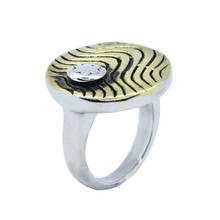 Rany & Roy-Anillo de onda dorada para hombre y niño, sortija de fiesta, de acero inoxidable, 316L 2024 - compra barato