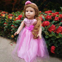 Boneca renascer, boneca da moda com 18 polegadas, corpo à prova d'água, cabelo marrom, de princesa, brinquedo para crianças 2024 - compre barato