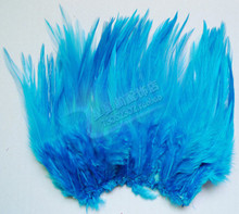 100Pcs/lot Lake blue  Rooster Feather 4-6Inches(10-15cm) Clothing jewelry Hat Christmas Holiday Decorative Feather 2024 - buy cheap