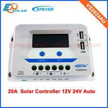 Controlador de pantalla LCD EPsolar 20A VS2024AU 12V 24V auto tipo solar pwm sistema regulador portátil envío gratis 2024 - compra barato