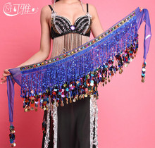 8 Colors for Chosen Belly Dancing Belt Square Dance India Dance Sequins Tassels Colorful Waist Chain Belly Dance Hip Scarf Belt 2024 - buy cheap