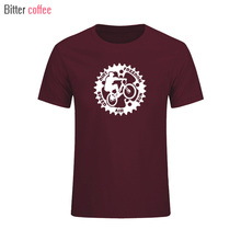Camiseta de manga corta para hombre, camisa con estampado de ciclistas de montaña, cuello redondo, XS-XXXL 2024 - compra barato