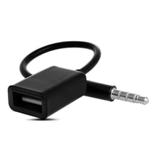 3.5mm Male AUX Audio Plug Jack To USB 2.0 Female Converter Cable Cord Fr Car MP3 2024 - buy cheap