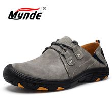 Mynde New Genuine Leather Casual Shoes Men Loafers Suede Men Shoes Breathable Outdoor Training Shoes Walking Zapatos sneakers 2024 - buy cheap