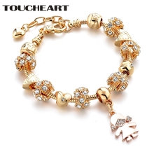 Toucheart-pulseiras e braceletes com estampa de forma dourada, femininas, joias da amizade sbr190151 2024 - compre barato