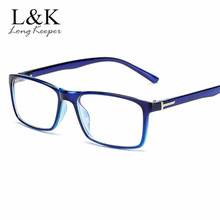 Новые Классические Мужские квадратные очки синяя оптическая оправа прозрачные Модные женские Ретро Винтажные оптические очки для чтения 2024 - купить недорого