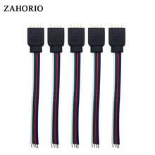 5pcs/Lot 10cm RGB 4 pins Male Connector Wire Cable For 5050 3528 2835 RGB Led strip, Male Type 4 Pin Needle Connector 2024 - buy cheap
