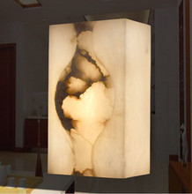 Natural marble wall lamp living room bedroom balcony aisle wall lamp, size: 30 * 18 * 10CM, E27 * 2, AC110-240V. 2024 - buy cheap