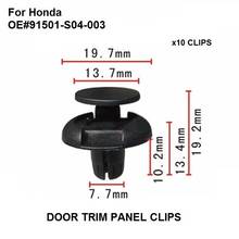 Car Styling x10 Pcs/Set For Honda Fender Bumper Hood Trim Retainer Clips Fasteners 91501-S04-003 New 2024 - buy cheap