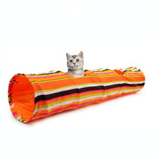 Забавный туннель для домашних животных, туннель для кошек коричневого цвета, складной туннель для кошек с 1 отверстием, тоннель для кошек, игрушки для кошек, туннель для кроликов 2024 - купить недорого