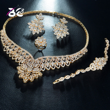 Be 8 Fashion Wedding Jewelry Accessories Nigerian Jewelry Sets for Women Flower Shape Pendant Gold Color Brand Jewelry Sets S236 2024 - buy cheap