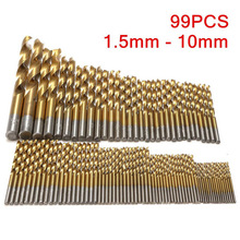 99pcs 1.5-3.2mm HSS Titanium Coated Twist Drill Bit Set 1.5-10mm Twist Drills Bits Kit Titanium Nitrided Twist Drill 2024 - buy cheap