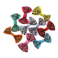 50pcs Mixed Leopard Baby Satin Ribbon Polyester Bowknot Hair Clips Applique Craft Wedding Bow Tie Scrapbooking Decoration 2024 - buy cheap