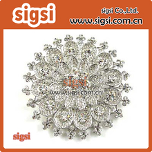 100pcs metal fashion crystal clear rhinestone brooch pin for wedding invitation 2024 - buy cheap