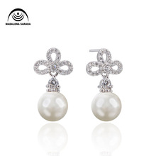 MADALENA SARARA AAA 8-9mm freshwater pearl S925 sterling silver simple pop earrings can be customized 2024 - buy cheap