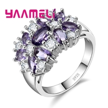Top Selling Women/Girls Five Color  Austrian Crystal Rings 925  Silver Accessories Charm Hand Design Fashion Ring 2024 - buy cheap