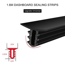 1.6M U Type Car Rubber Sound Seal Strip 1 Dashboard Insulation Auto Windshield Edges Gap Sealing Strips Car Interior Accessories 2024 - buy cheap