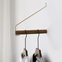 Wall Hanging Coat Rack Solid Wood Hayfork Hangers Bedroom Entrance Clothes Hooks Bamboo Home Furniture 2024 - buy cheap