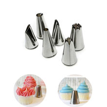 6 PCS DIY Cream Metal Tips Stainless Steel Icing Piping Nozzles Cake Cream Decorating Cupcake Pastry Tools 2024 - buy cheap