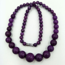 Collar de cuentas redondas de Jaspe púrpura para mujer, joyería de moda de 6-14mm, 17,5 "FG8061 2024 - compra barato