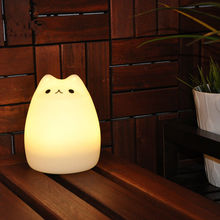 Lovely Premium 7 Colors Cat  USB Children Animal Night Light Silicone Soft Cartoon Baby Nursery Lamp Breathing LED Night Light 2024 - buy cheap