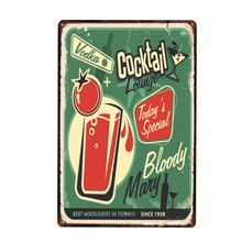 Cocktail  Metal Tin Sign Vintage Plate Wall Pub Restaurant  Home Art Decor  Iron Poster Cuadros DU1609 2024 - buy cheap